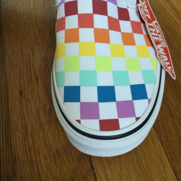 Rainbow checkered Vans - Picture 3 of 14